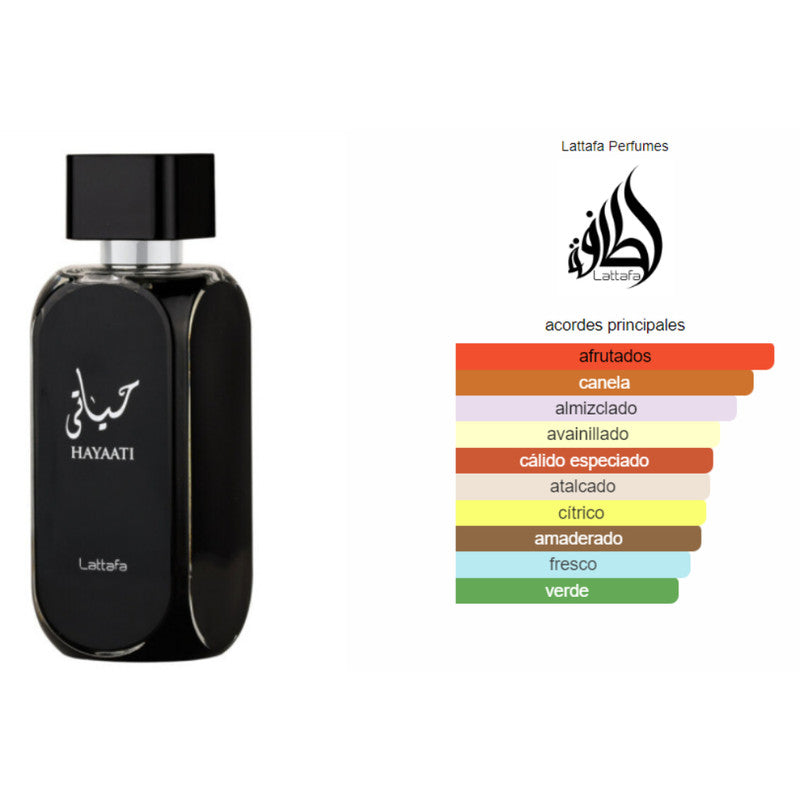 Set Lattafa Hayaati Edp 100 Ml + Deo Spray 200 Ml Set 2 Pcs