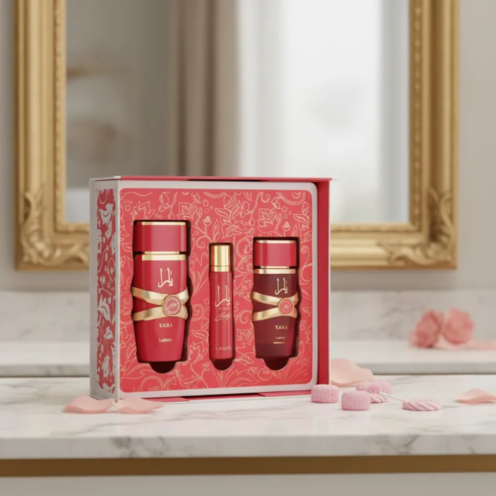 Lattafa Yara Candy Edp 100 Ml + 12 Ml + 50 Ml Hair Mist Set 3 Pcs Mujer
