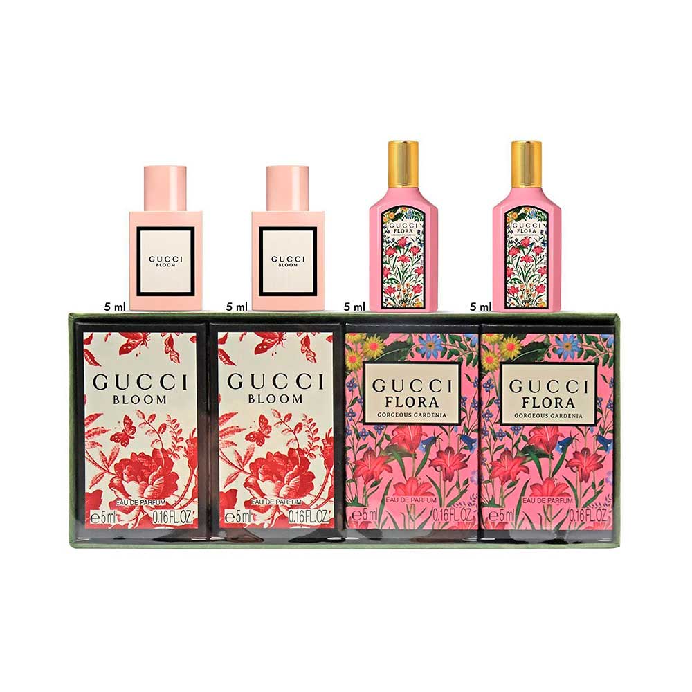 Gucci Bloom + Bloom + Flora + Flora Edp 5 Ml Set 4 Pcs Mujer
