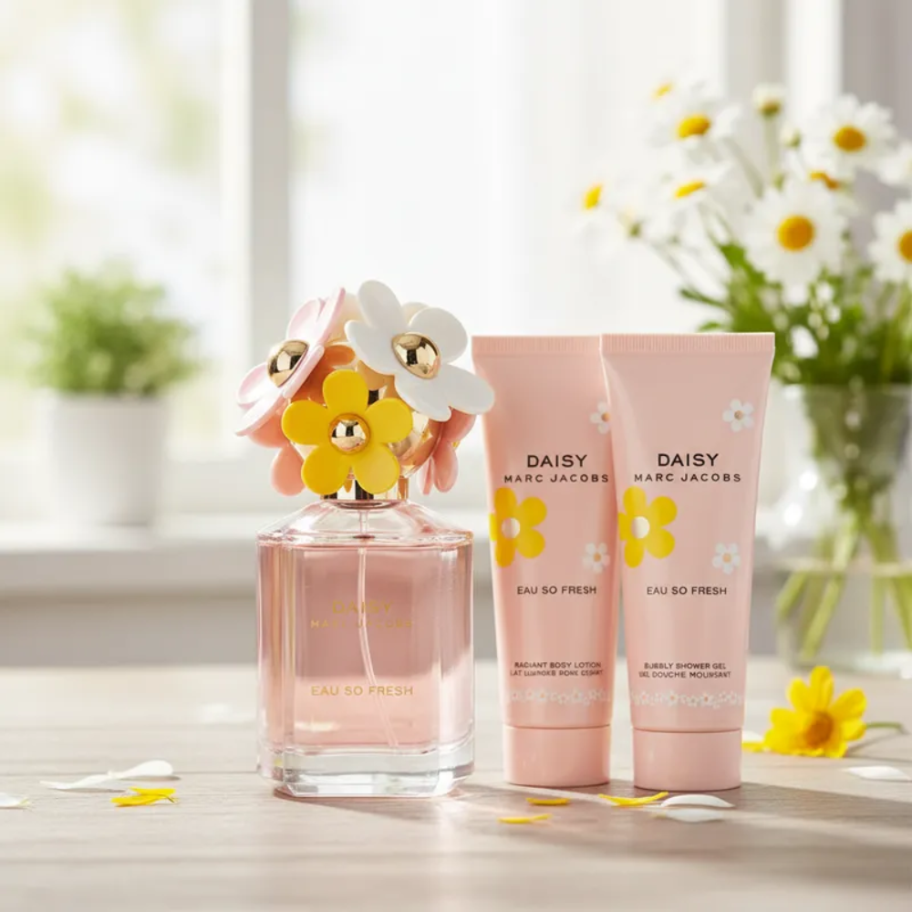 Marc Jacobs Daisy Eau So Fresh Edt 75 Ml + 75ml S/G + 75ML B/L Set 3 pcs Mujer