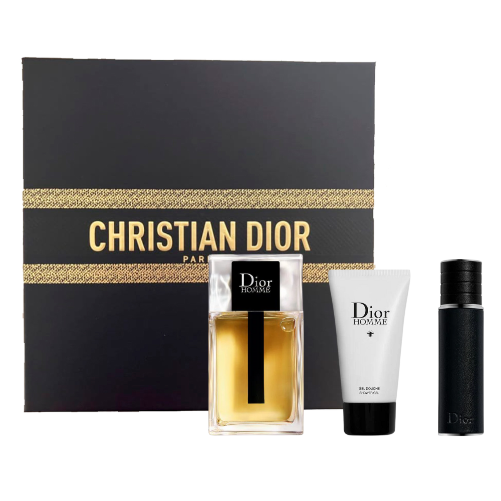 Dior Homme Edt 100ml + 10ml Recargable + 50ml S/G Set 3 piezas Hombre