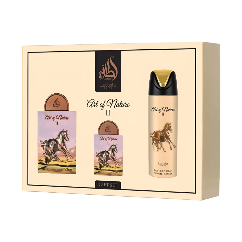Lattafa Art Of Nature Ii Edp 100 Ml + 20 Ml + Deo 200 Ml Set 3 Pcs Unisex