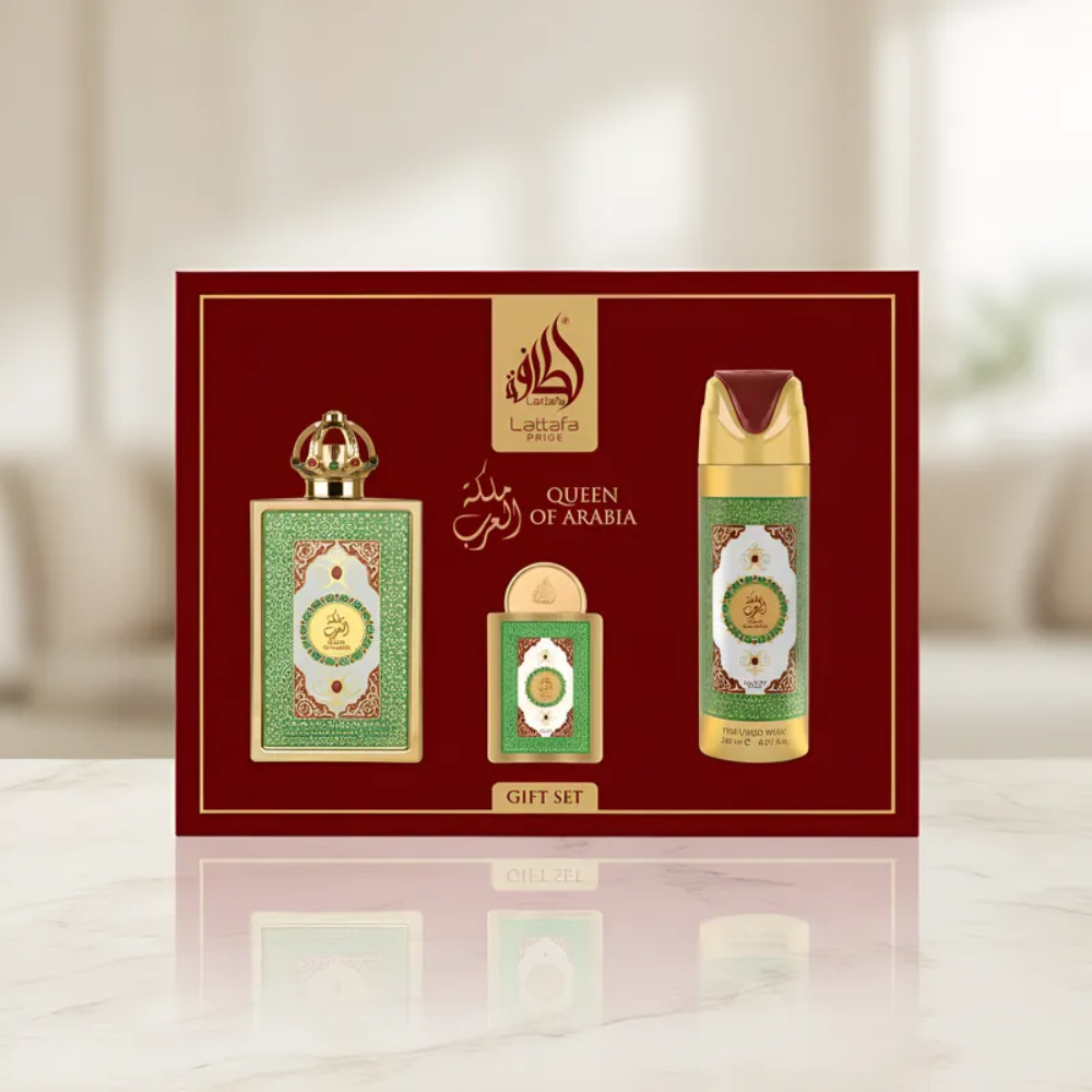 Lattafa Queen Of Arabia Edp 100 Ml+ 20 Ml+Deo 200Ml Set 3 Pcs Mujer