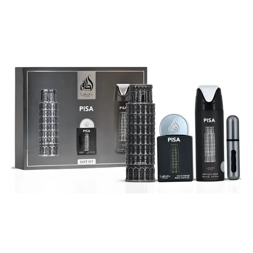 Lattafa Pride Pisa Edp 100 Ml + 20 Ml + Deo Spray 200 Ml Set 3 Pcs Unisex