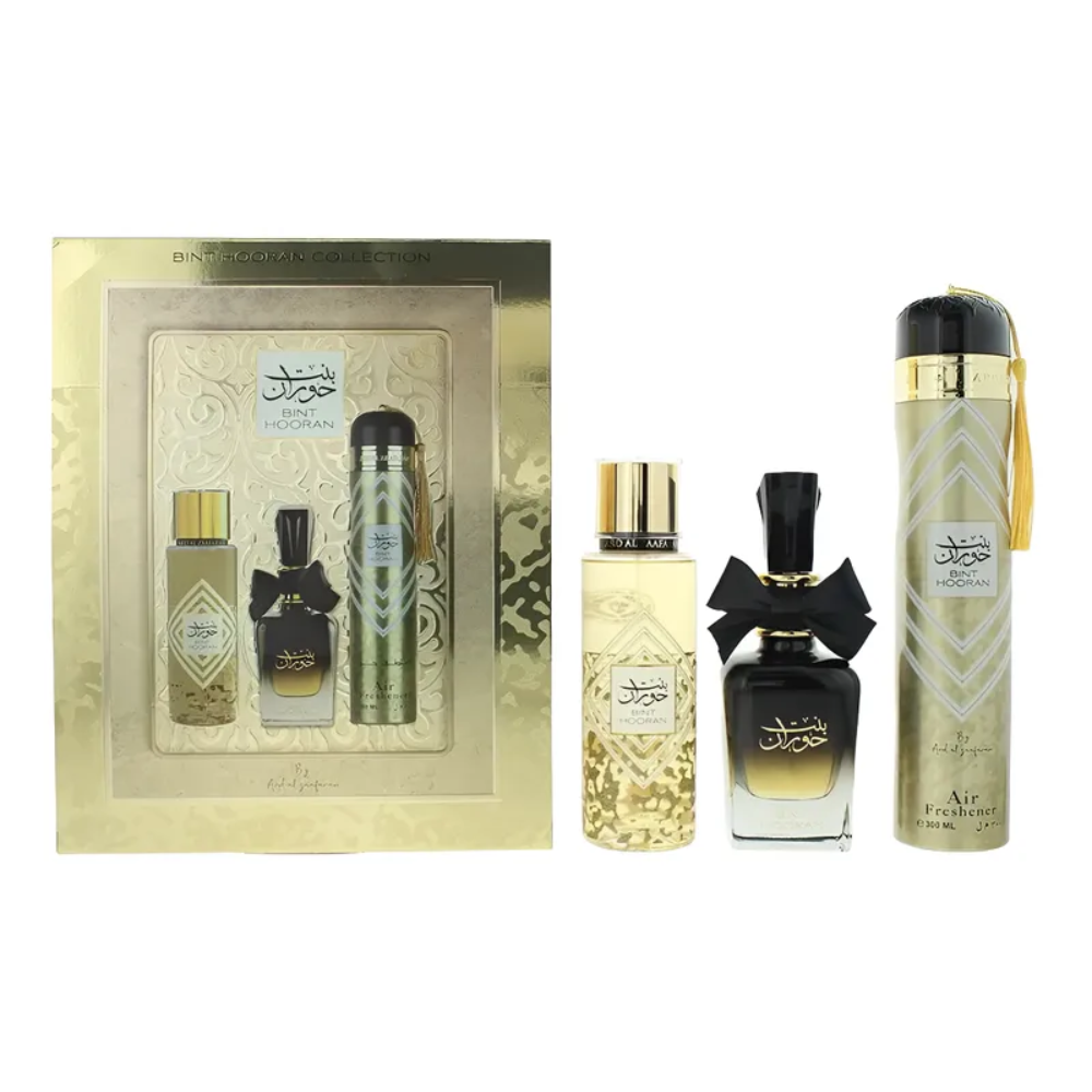 Bint Hooran Edp 100 Ml + Bs 250 Ml + Deo 300 Ml Set 3 Pcs Mujer