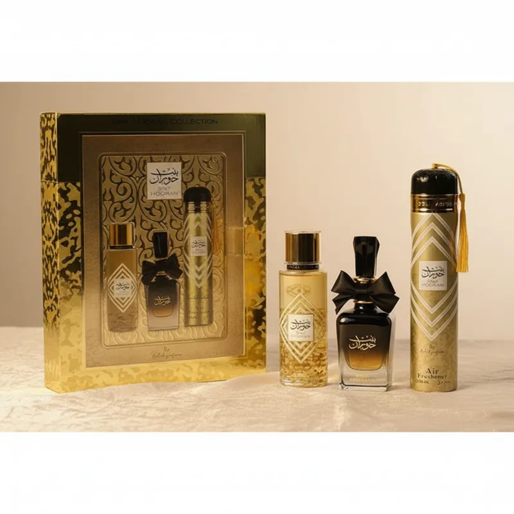 Bint Hooran Edp 100 Ml + Bs 250 Ml + Deo 300 Ml Set 3 Pcs Mujer