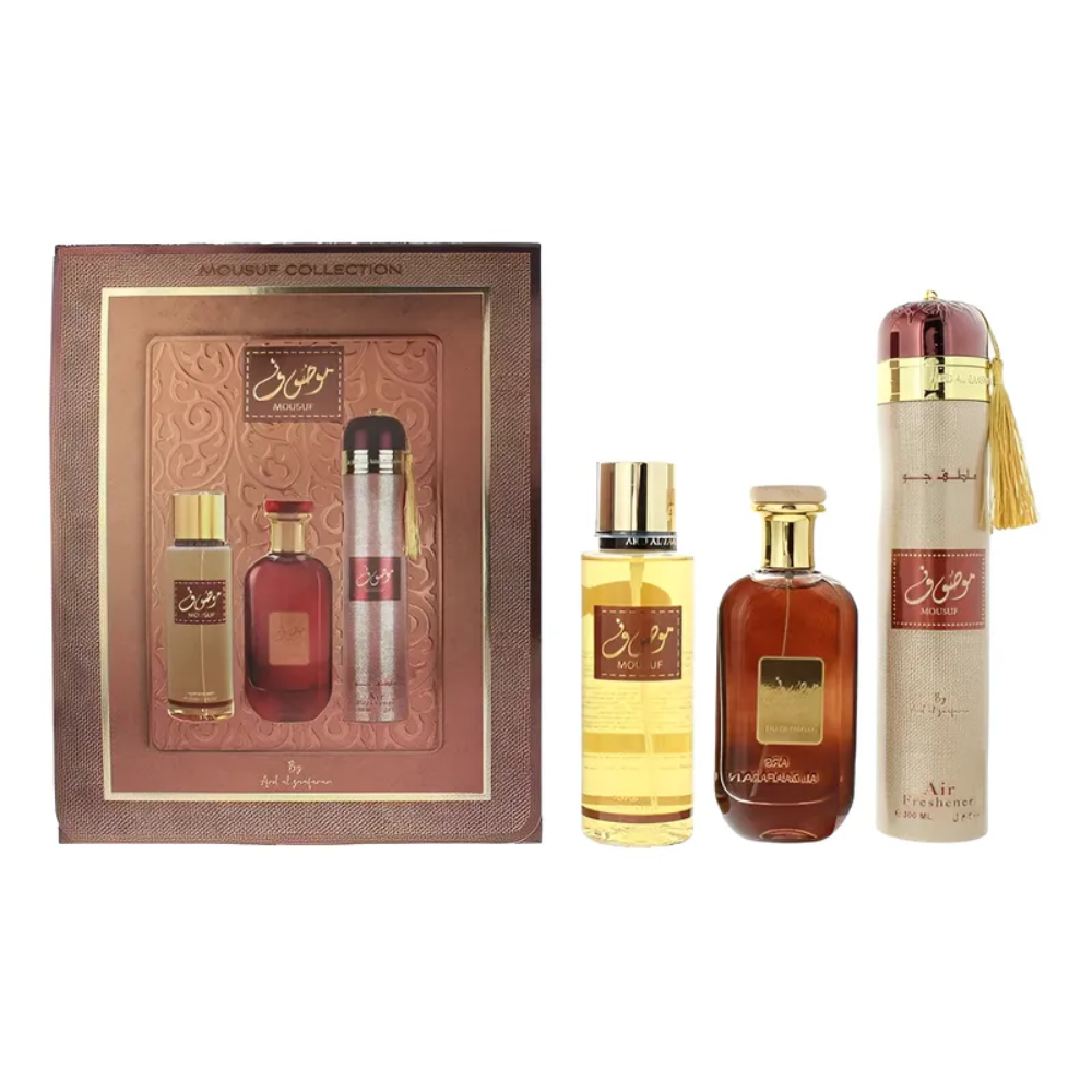 Ard Al Zaafaran Mousuf Edp 100 Ml + BS 250 Ml + Deo 300 Ml Set 3 Pcs Mujer