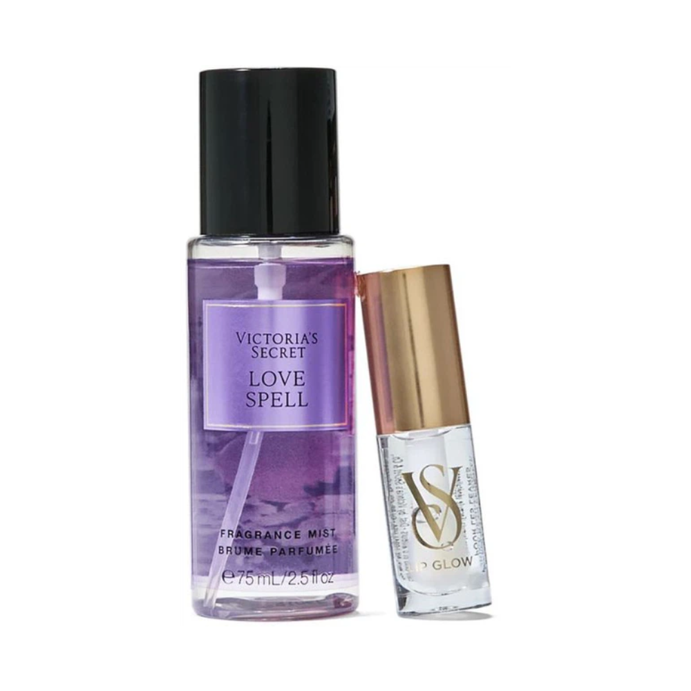 Victoria Secret Love Spell 75 ml Body Mist + Lip Glow 3.2g Mujer