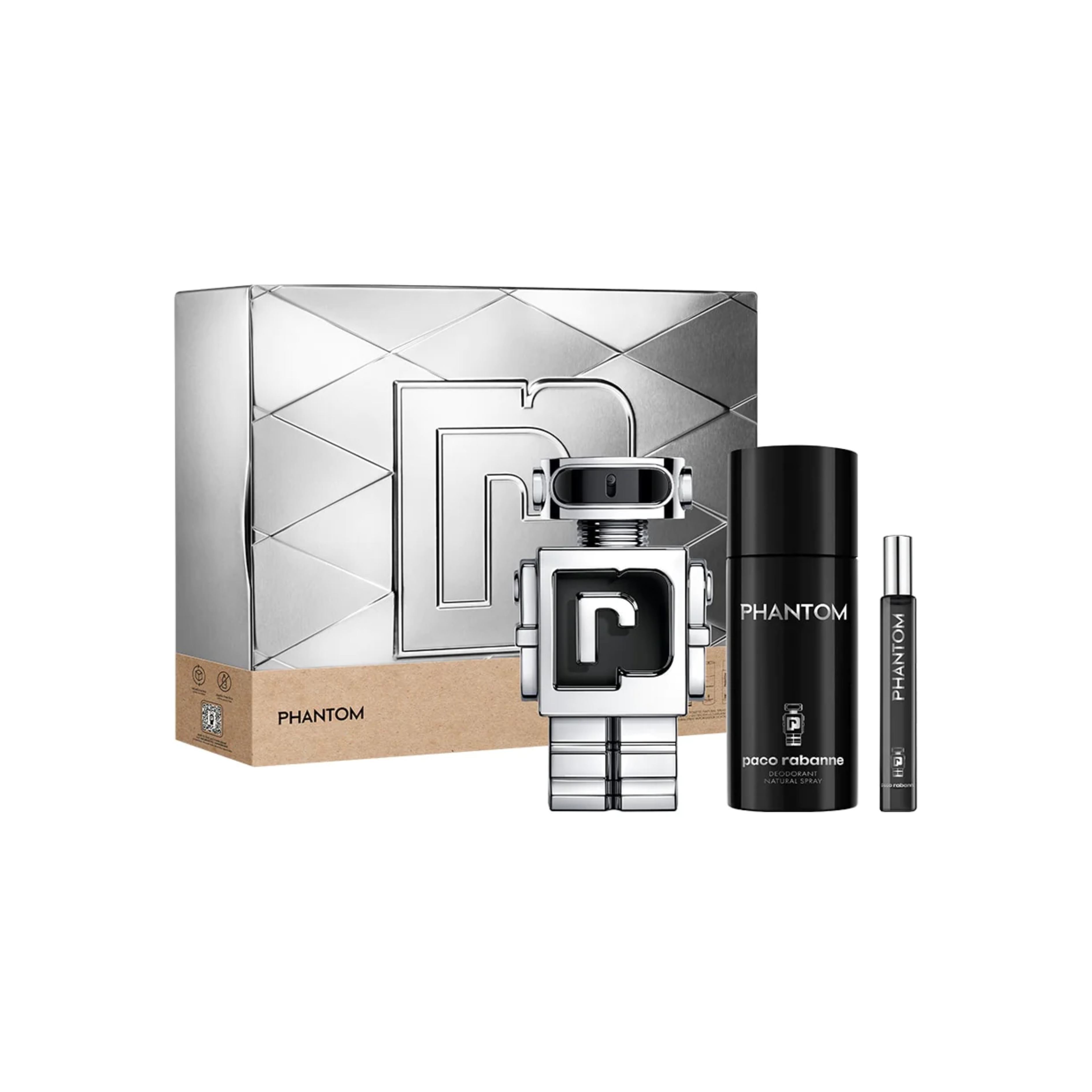 Paco Rabanne Phantom Estuche 100ml Edt + 10ml + 150ml Deo Hombre Lodoro