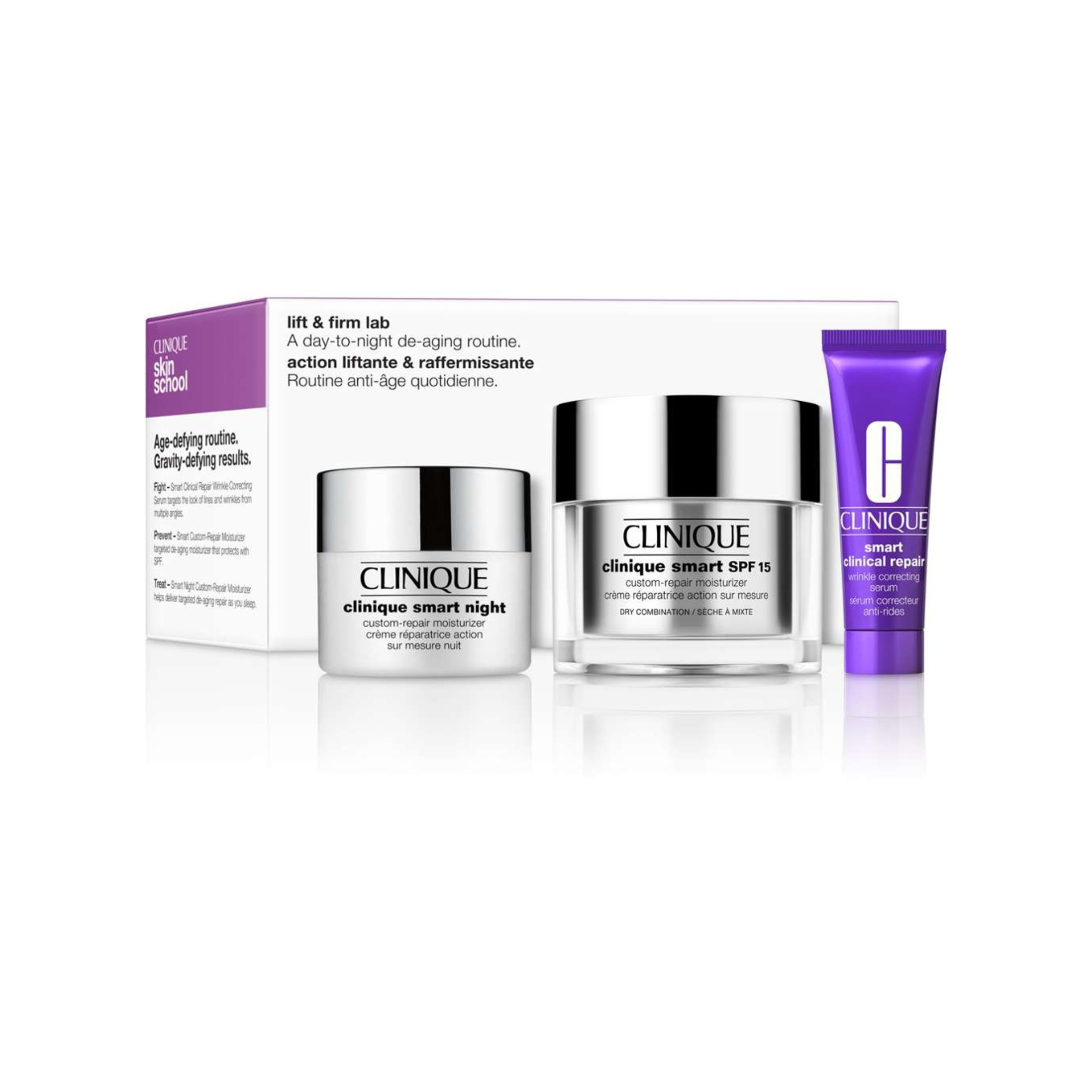 Clinique Smart Crema Hidrante Lift & Firm Lab Multi Correctora Spf15 50ml+ 15ml