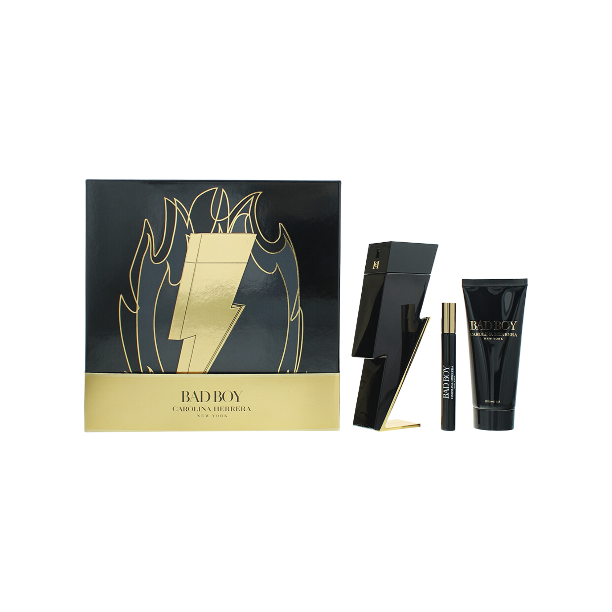 Carolina Herrera Bad Boy Estuche 100ml + 10ml Edt + 100ml Sg