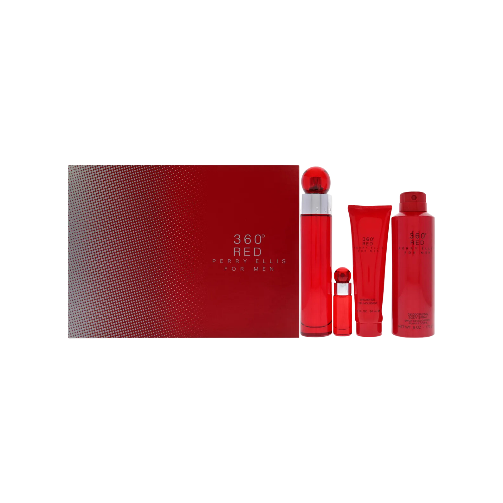 Perry Ellis 360 Red Estuche 100ml Edt + 7,5ml + 170g Deo + 90ml Sg Hombre