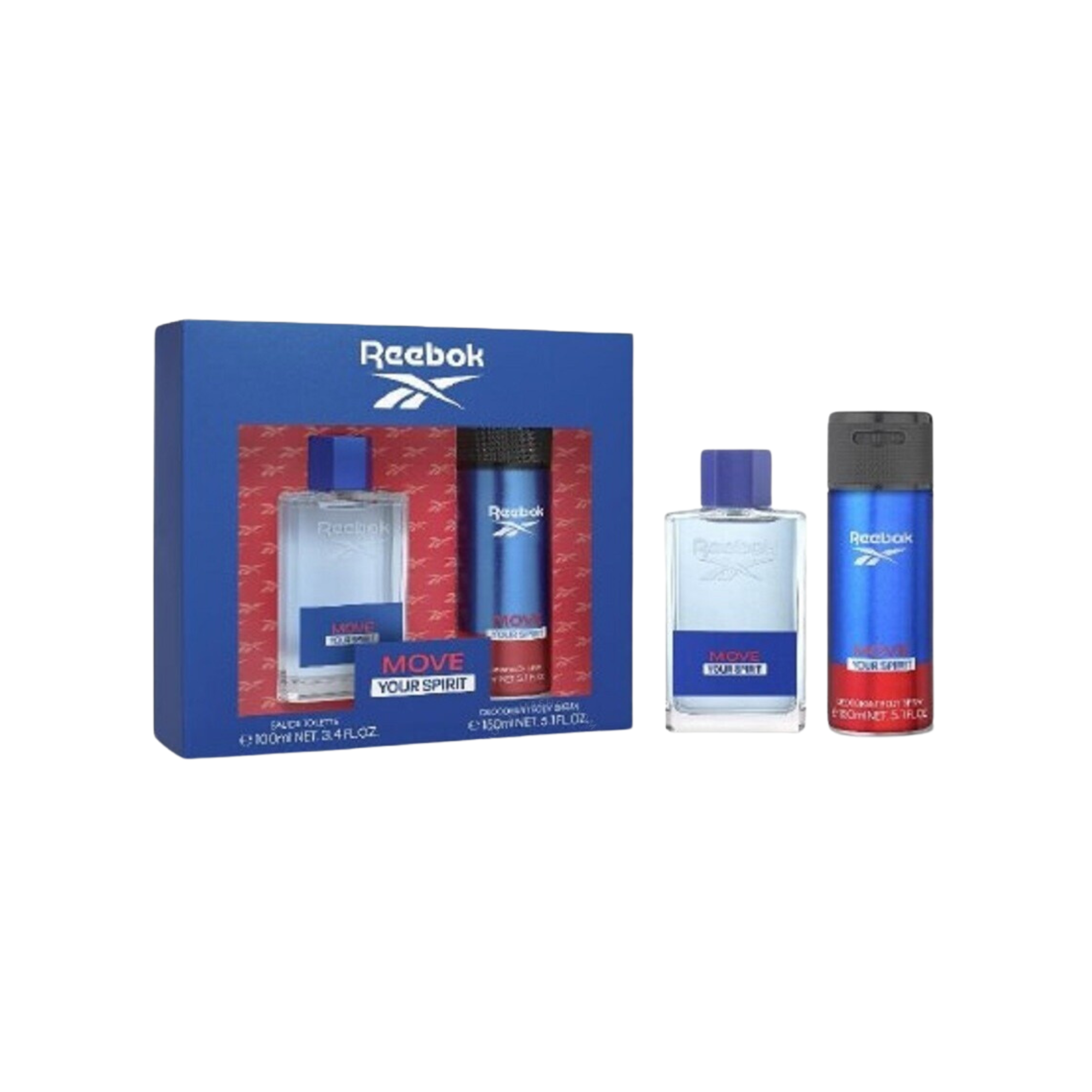 Reebok Move Your Spirit estuche Edt 100ml + Deo 150ml Hombre