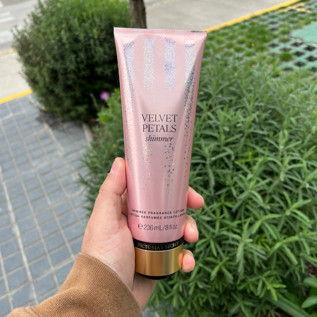 Victoria Secret Velvet Petals Shimmer Locion Corporal 236ml Mujer Nuevo Formato
