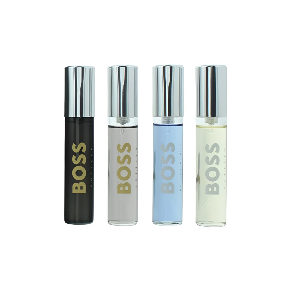 Set Mini De 4 Pcs Hugo Boss Bottled Edt + Bottled Edp + Bottled Infinite Edp + Bottled Parfum 10 Ml Hombre