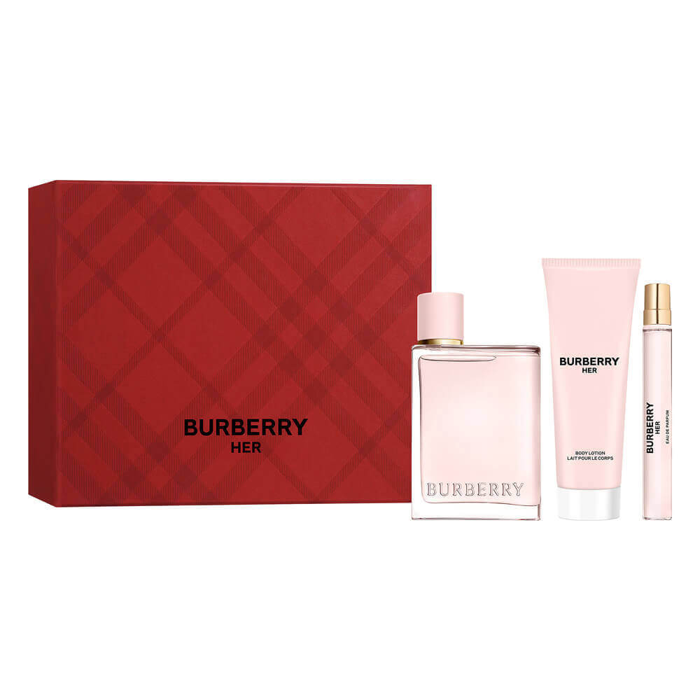 Burberry Her Edp 100 Ml + 10 Ml + 75 Ml Set 3 Pcs Mujer