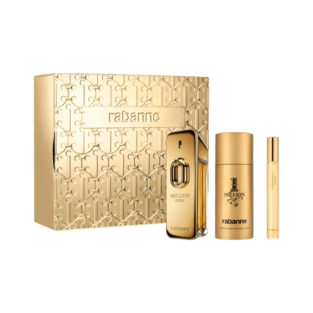 Paco Rabanne One Million Gold Edp Intense 100 Ml + Deo 150 Ml + Travel Spray 10