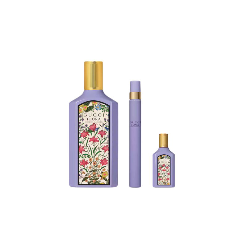 Gucci Flora Gorgeous Magnolia Edp 100 Ml + 10 Ml + 5 Ml Set 3 Pcs Mujer