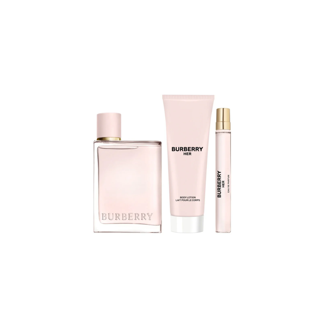 Burberry Her Edp 100 Ml + 10 Ml + 75 Ml Set 3 Pcs Mujer
