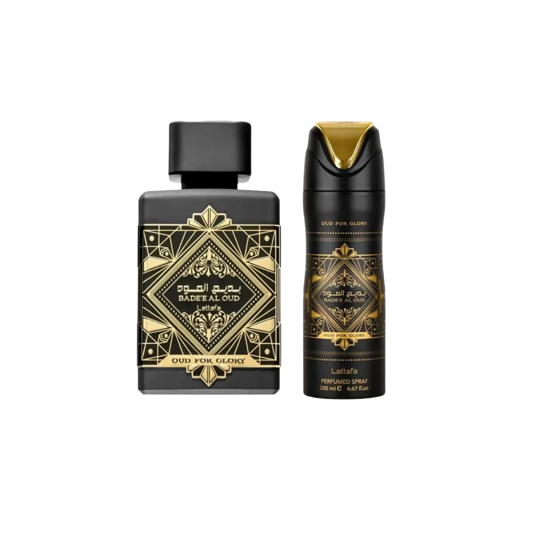 Lattafa Badee Al Oud Edp 100 Ml + Deo Spray 200 Ml Set 2 Pcs