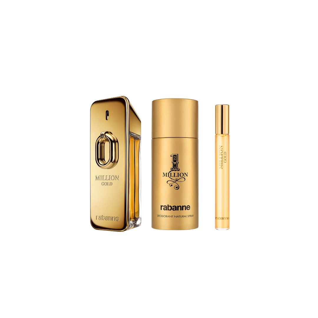 Paco Rabanne One Million Gold Edp Intense 100 Ml + Deo 150 Ml + Travel Spray 10