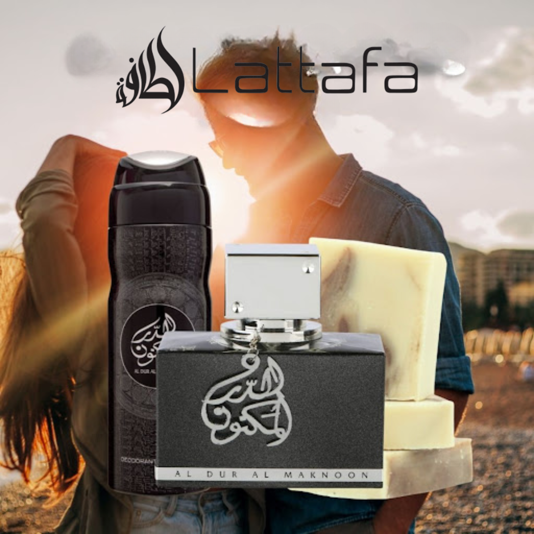 Lattafa Al Dur Al Maknoon Silver Edp Set 100 Ml + Deo Spray 200ML Unisex