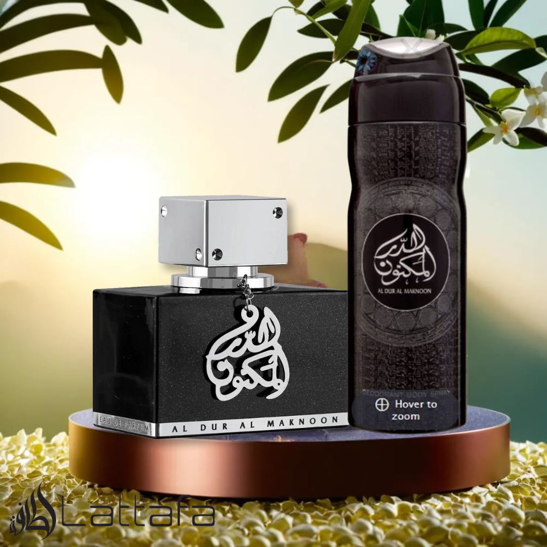 Lattafa Al Dur Al Maknoon Silver Edp Set 100 Ml + Deo Spray 200ML Unisex