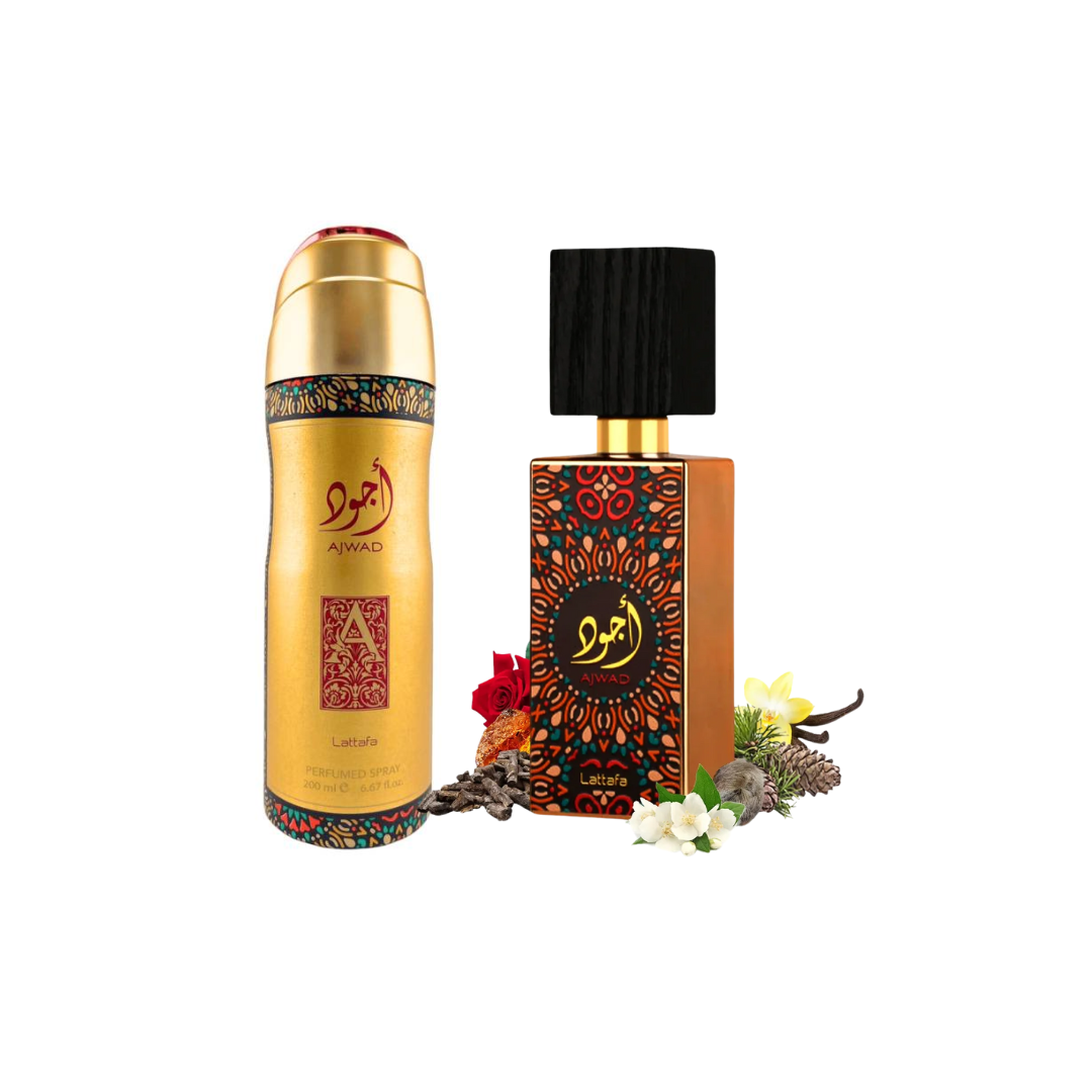 Lattafa Ajwad 60 Ml Edp Set + Deo Spray 200ml Unisex