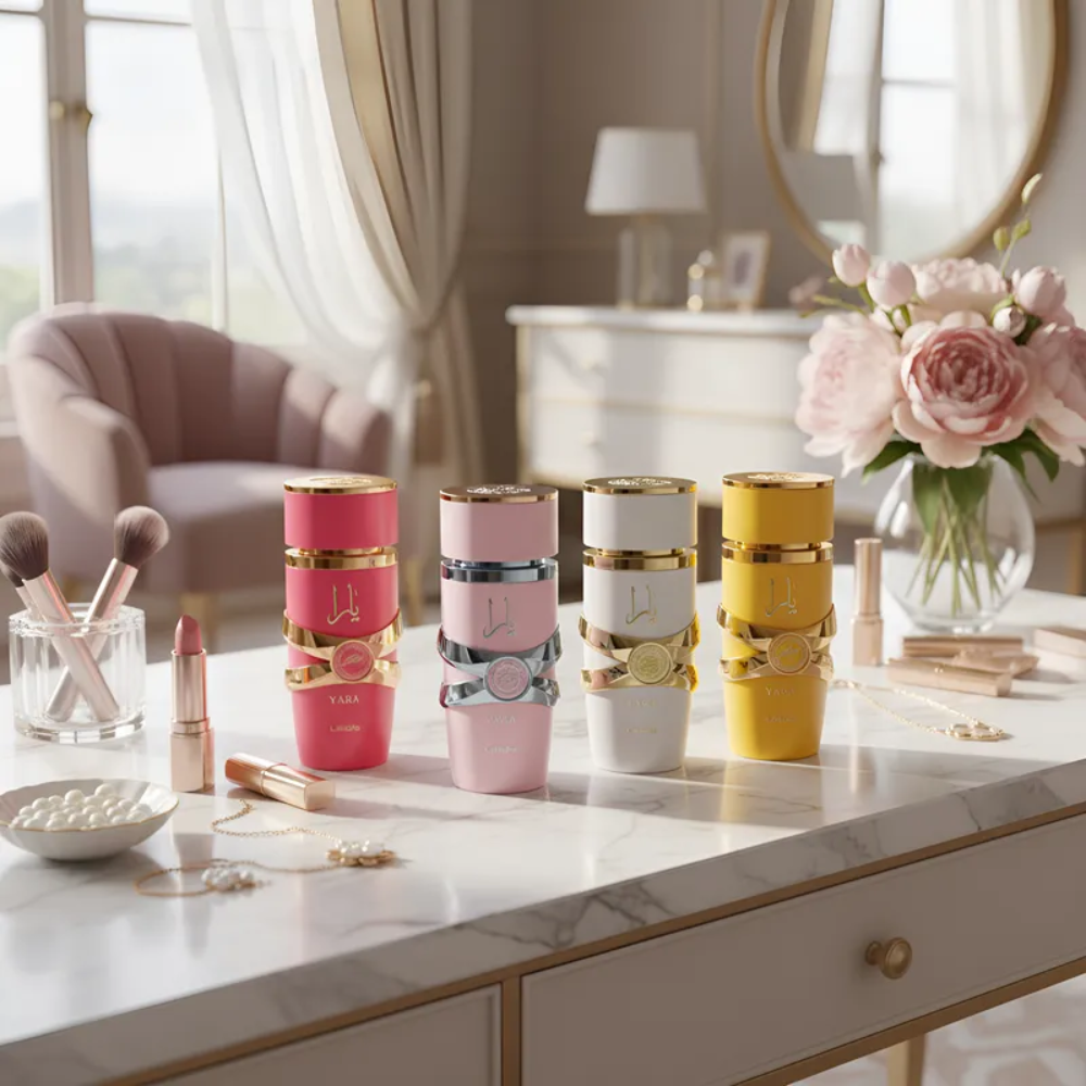 Set Lataffa Yara Candy + Yara Tous + Yara Moi + Yara Edp 25ml 4 Pcs Mujer