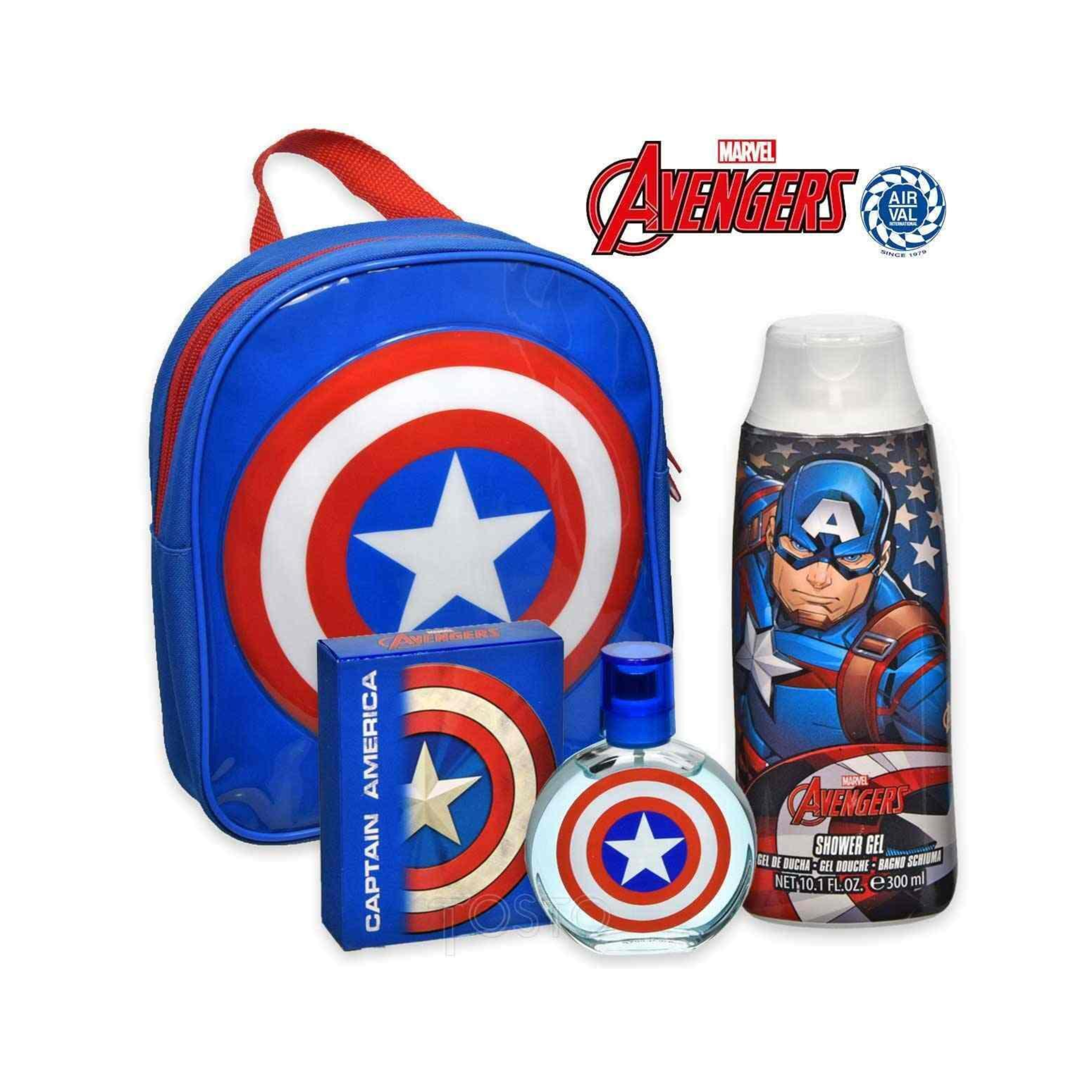 Marvel Capitan America Estuche Edt 50 Ml + Sg 300ml + Mochila