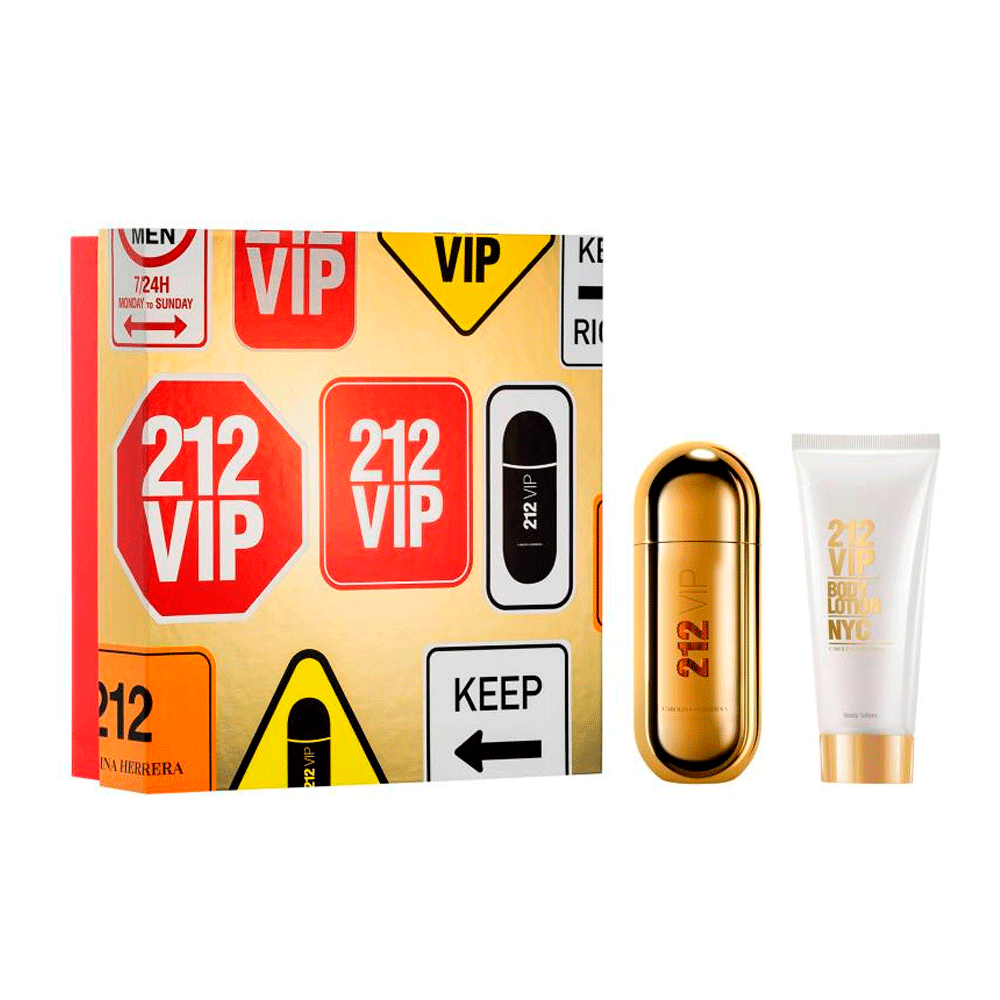 212 Vip Carolina Herrera Set EDP 50 Ml + 75 Ml Bl Mujer - Lodoro Perfumes