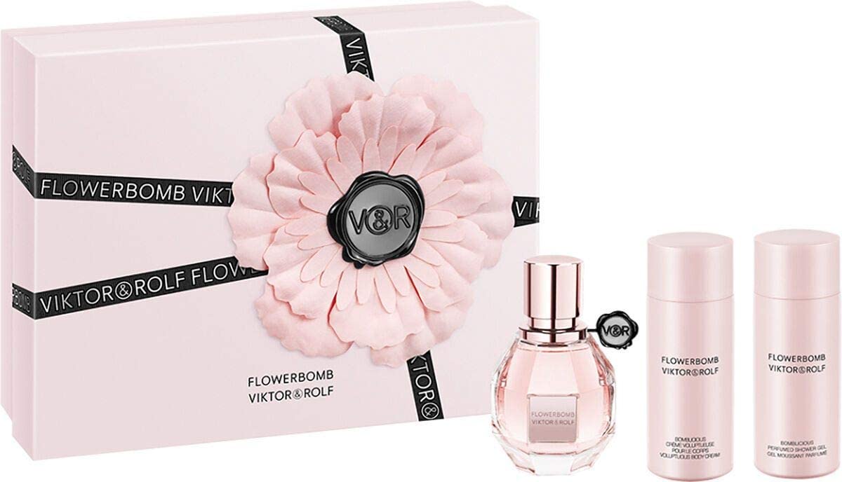 Flowerbom Viktor & Rolf EDP Set 30 Ml Mujer + 50 Ml SG + 50 Ml Bl - Lodoro Perfumes