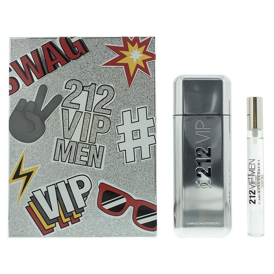 212 Vip Carolina Herrera Estuche EDT 100 ML + 10 ML Hombre - Lodoro Perfumes