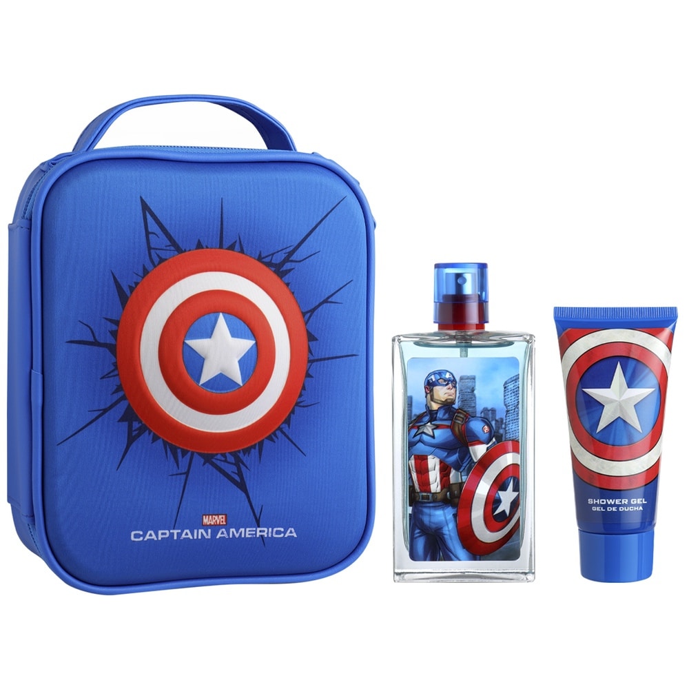 Marvel Capitan America Neceser 3d Edt 100 Ml + Shower Gel 75ml