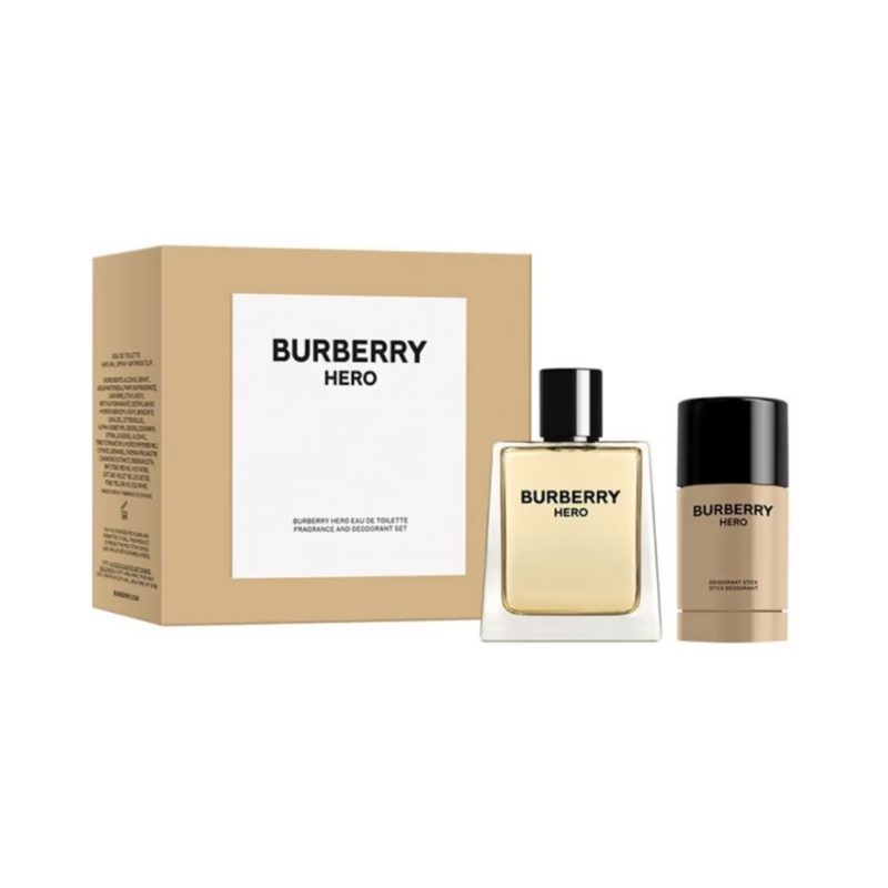Burberry Hero Edt 100 Ml + Deo Stick 75 Ml Set 2 Pcs