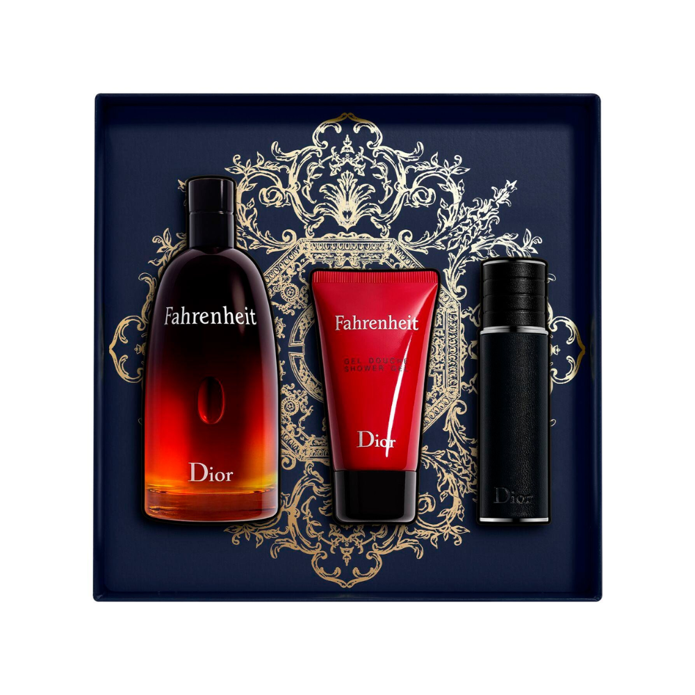 Dior Fahrenheit EDT 100 ML + 50 ML +10 ML Recargable Set 3 Piezas Hombre