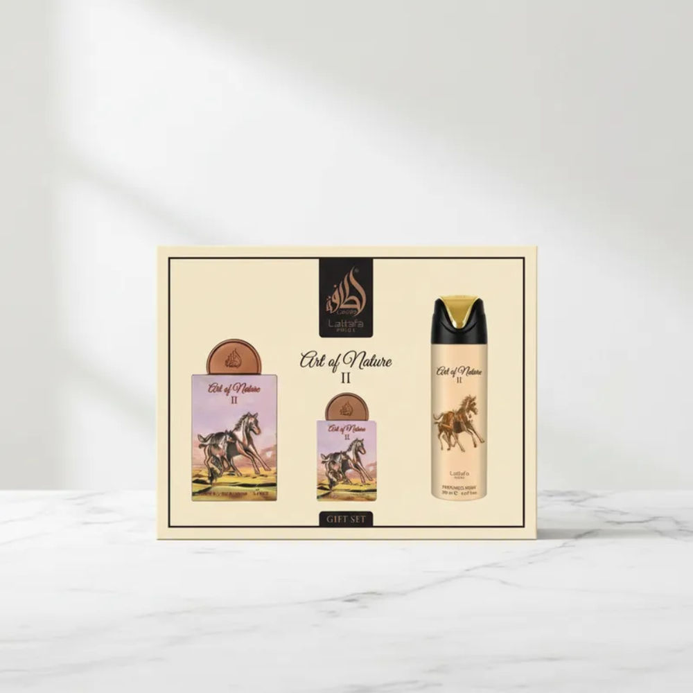 Lattafa Art Of Nature Ii Edp 100 Ml + 20 Ml + Deo 200 Ml Set 3 Pcs Unisex