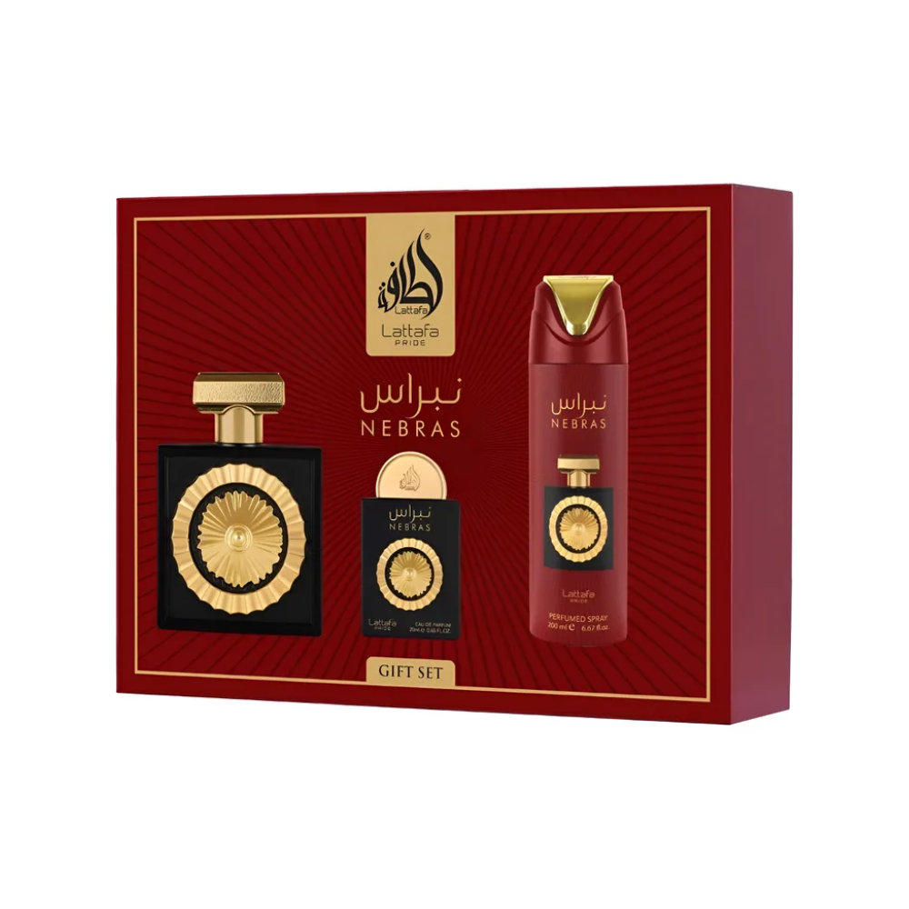 Lattafa Nebras Edp 100 Ml + 20 Ml + Deo 200 Ml Set 3 Pcs Unisex