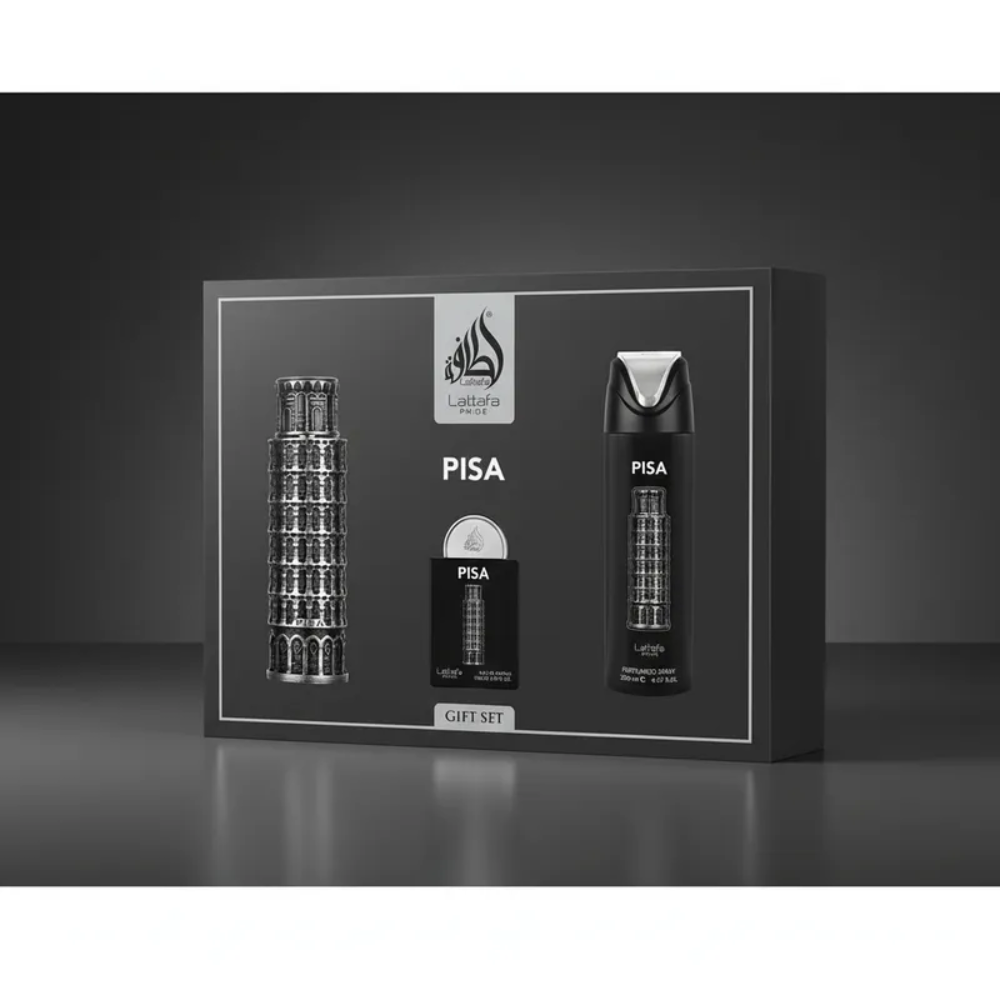 Lattafa Pride Pisa Edp 100 Ml + 20 Ml + Deo Spray 200 Ml Set 3 Pcs Unisex