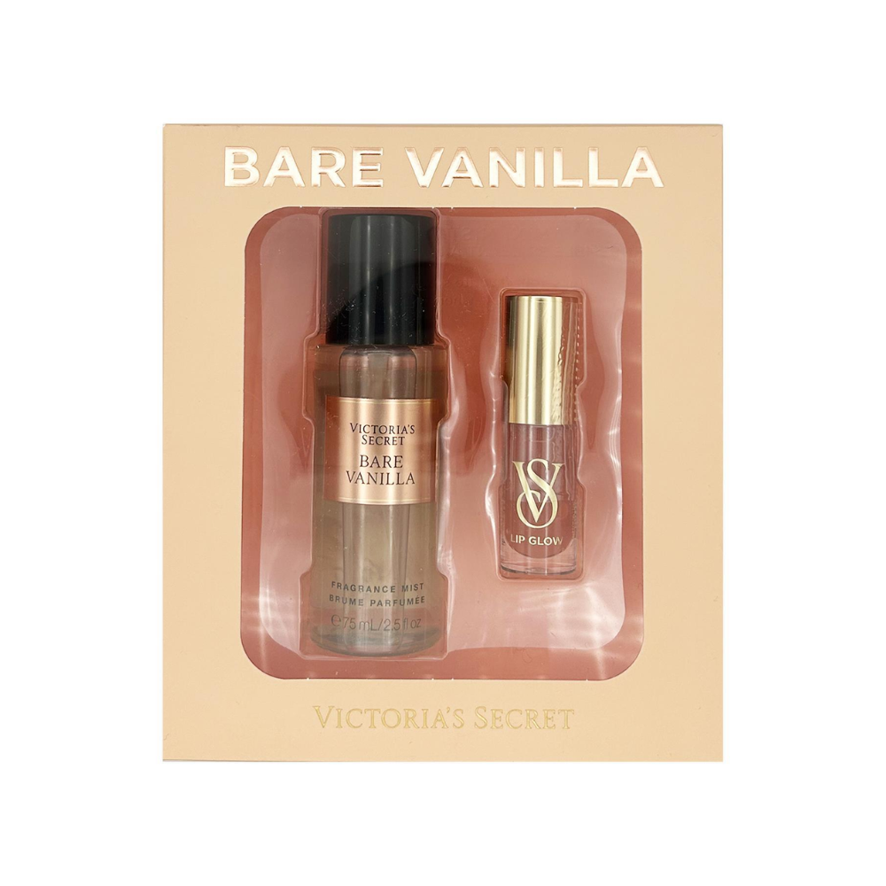 Victoria Secret Bare Vanilla 75 ml Body Mist + Lip Glow 3.2g Mujer