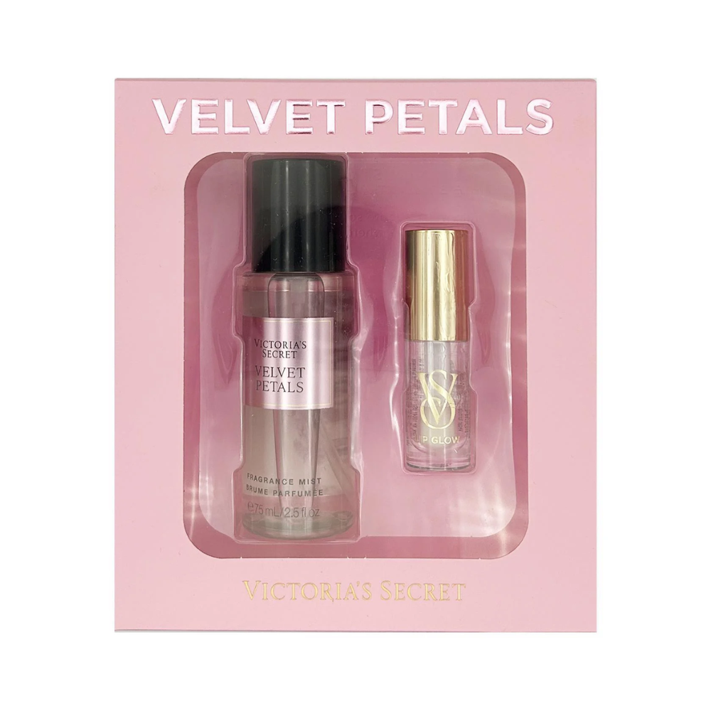 Victoria Secret Velvet Petals 75 ml Body Mist + Lip Glow 3.2g Mujer