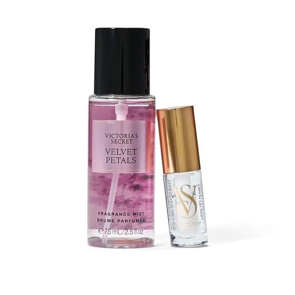 Victoria Secret Velvet Petals 75 ml Body Mist + Lip Glow 3.2g Mujer
