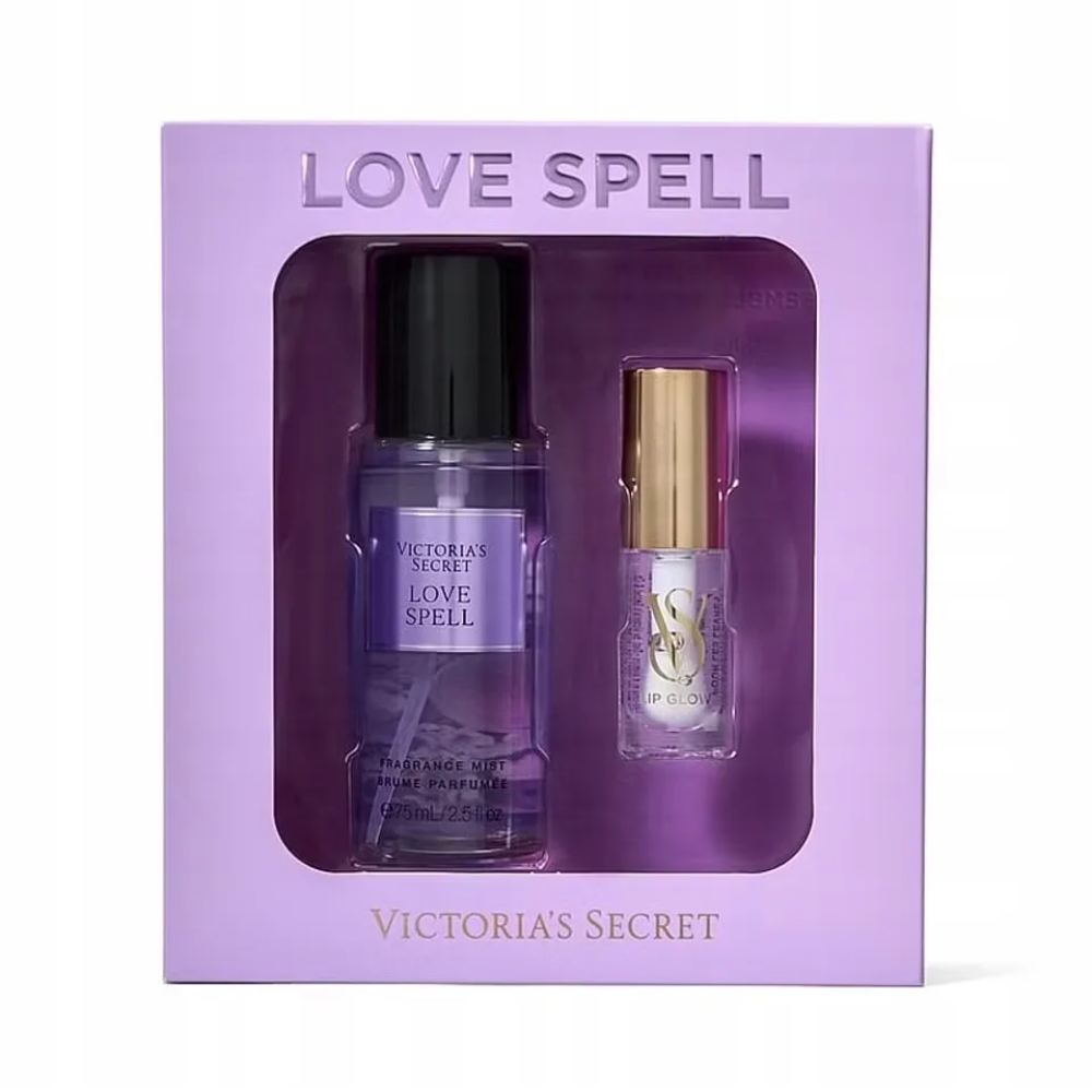 Victoria Secret Love Spell 75 ml Body Mist + Lip Glow 3.2g Mujer