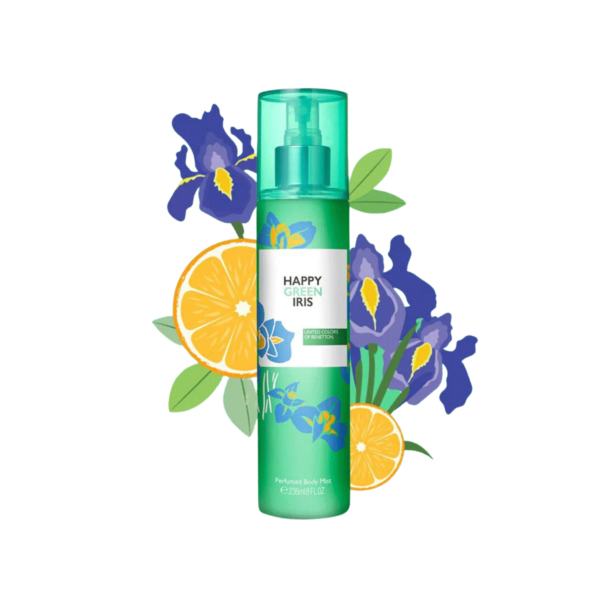 Benetton Happy Green Iris Body Mist 236ml Mujer