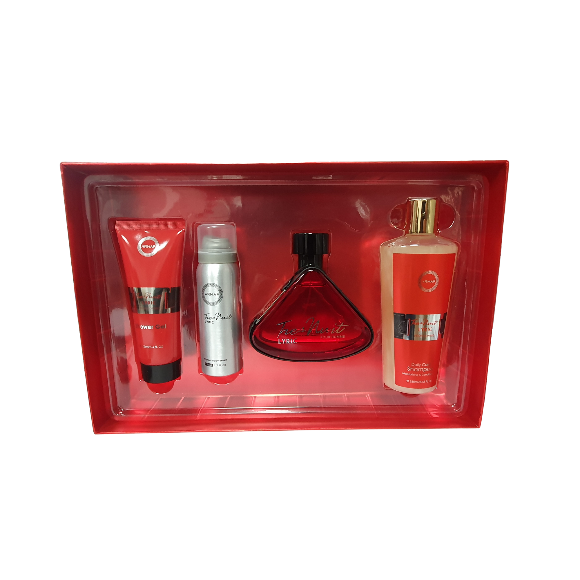 Armaf Tres Nuit Lyric Estuche 100ml Edp + 100ml Sg + 50ml Bs + 250 Sh Hombre Set 4 Pcs Lodoro