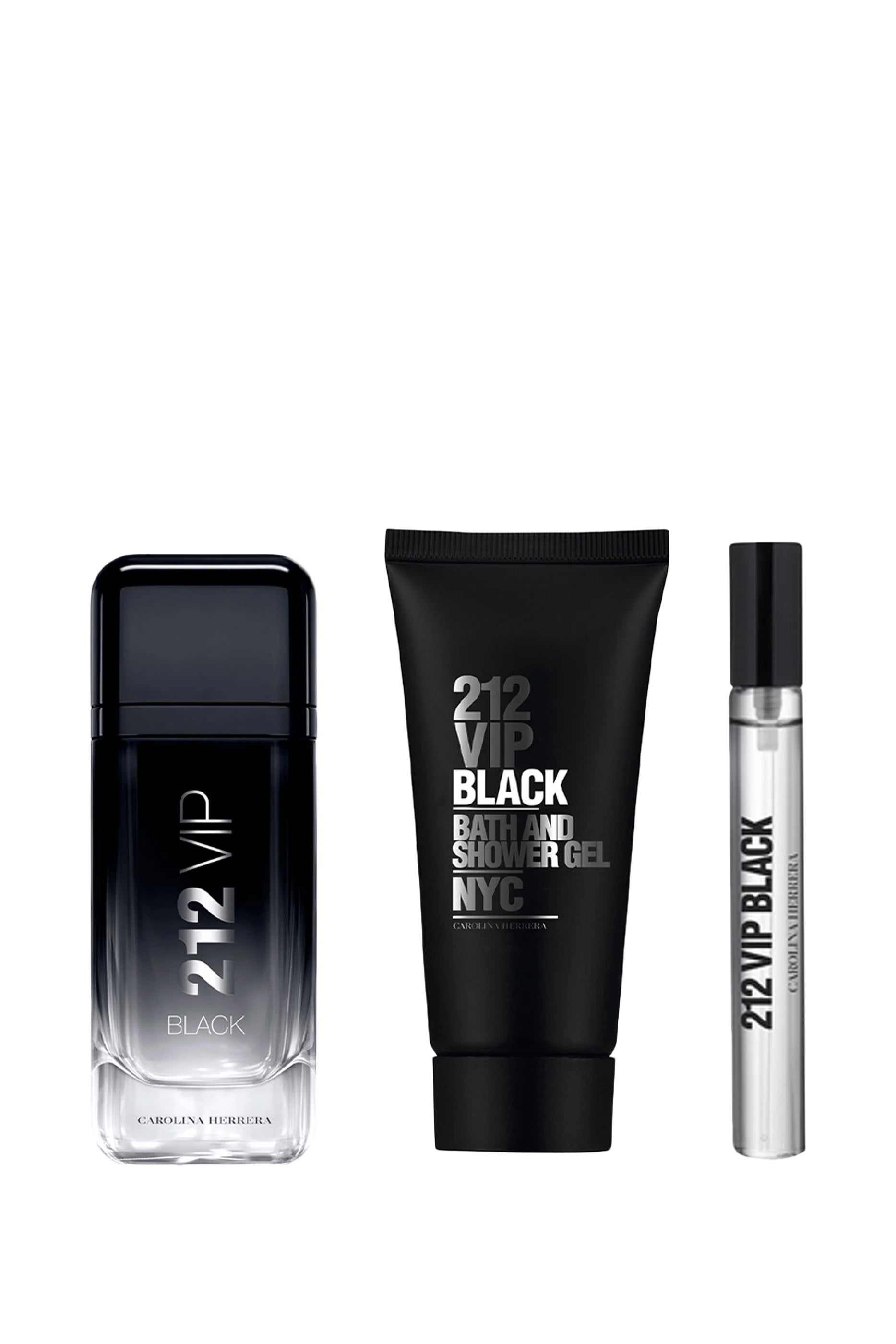 Carolina Herrera 212 Vip Black Estuche 3 Pzs 100ML EDP + BSG + 10ML Hombre