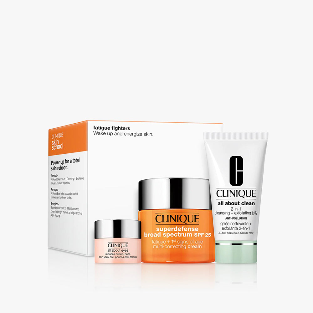 Clinique Fatigue Fighters Estuche 30ml + 50ml Spf 25 + 5ml Ojos Lodoro