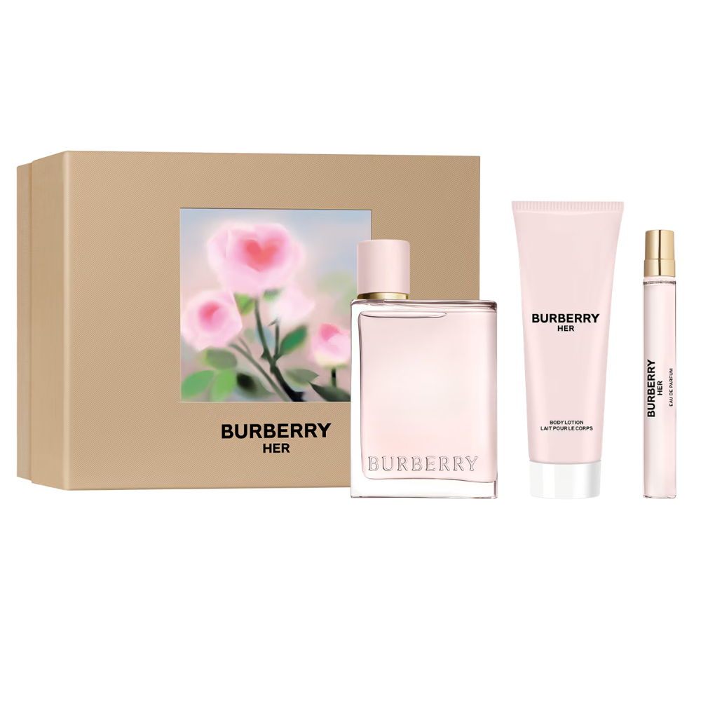 Burberry Her Edp 100 Ml + 10 Ml + 75 Ml Set 3 Pcs Mujer