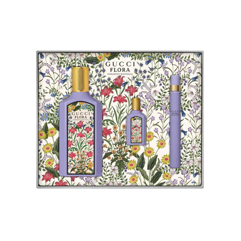 Gucci Flora Gorgeous Magnolia Edp 100 Ml + 10 Ml + 5 Ml Set 3 Pcs Mujer
