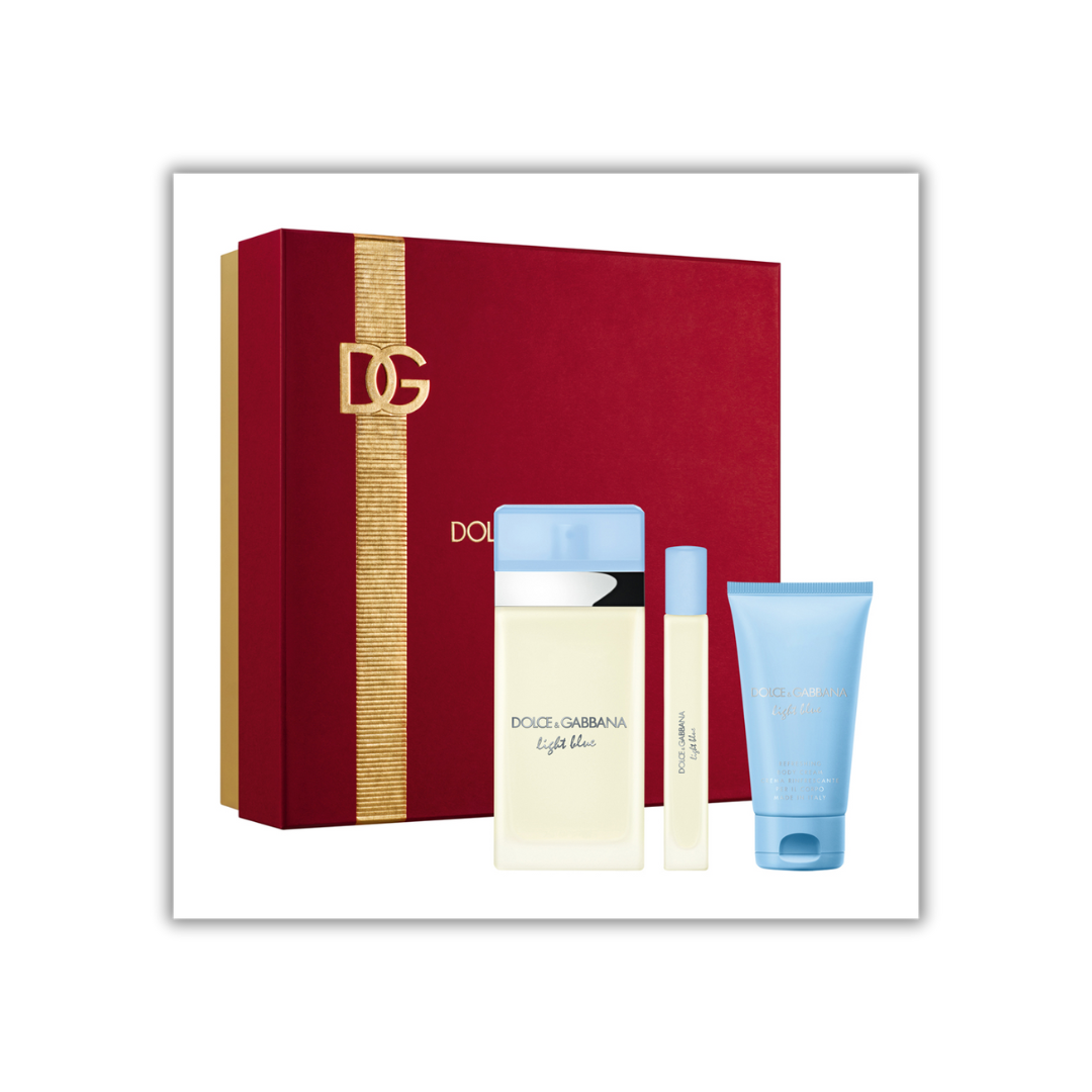 Dolce & Gabbana Light Blue 100ml Edt + 10ml + 50ml Crema Mujer